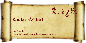 Kaute Ábel névjegykártya