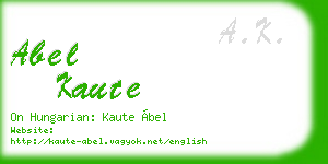 abel kaute business card